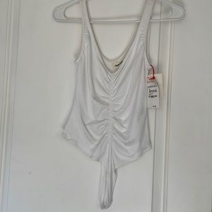 White thong bodysuit